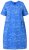 Ulla Popken 850204 Gemustertes T-Shirt-Kleid mit Volants Blau - Jerseykleider - 