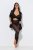 Ulla Popken 850264 Gemusterte Strumpfleggings Schwarz - Strumpfhosen & Socken - 