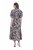 Ulla Popken 850298 Geblümtes Hemdblusenkleid Dunkelblau - Maxikleider - Maxikleider in großen Größen