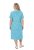 Ulla Popken 850344 Gemustertes T-Shirt-Kleid Türkis - Midikleider - Midikleider für Damen in großen Größen