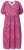 Ulla Popken 850346 Gemustertes Kleid mit V-Ausschnitt Rosa - Midikleider - Midikleider für Damen in großen Größen