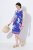 Ulla Popken 850367 Gemustertes Jerseykleid Dunkelblau - Jerseykleider - 