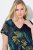 Ulla Popken 850393 Gemustertes Chiffonkleid Dunkelblau - Sommerkleider - Sommerkleider in großen Größen