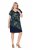 Ulla Popken 850393 Gemustertes Chiffonkleid Dunkelblau - Sommerkleider - Sommerkleider in großen Größen