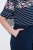 Ulla Popken 850403 Pyjama mit Blumenmuster Dunkelblau - Pyjama/Loungewear - 