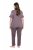 Ulla Popken 850403 Pyjama mit Blumenmuster Braun - Pyjama/Loungewear - 