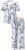 Ulla Popken 850441 Pyjama mit Muster Wollweiß - Pyjama/Loungewear - 