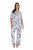 Ulla Popken 850441 Pyjama mit Muster Wollweiß - Pyjama/Loungewear - 