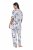 Ulla Popken 850441 Pyjama mit Muster Wollweiß - Pyjama/Loungewear - 