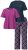 Ulla Popken 850864 3-teiliges Pyjama-Set mit Karomuster Violett - Pyjama/Loungewear - 