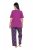 Ulla Popken 850864 3-teiliges Pyjama-Set mit Karomuster Violett - Pyjama/Loungewear - 