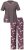 Ulla Popken 850903 Pyjama mit Blumenmuster 2er-Pack Braun - Pyjama/Loungewear - 