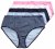 Ulla Popken 850966 Gestreifte Slips 5er-Pack Dunkelblau - Slips - 