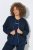 Ulla Popken 851040 Sweatjacke mit Reißverschluss Dunkelblau - Sweatshirts - Damen-Sweatshirts in großen Größen