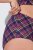 Ulla Popken 851071 Karierte Slips aus Bio-Baumwolle 2er-Pack Violett - Slips - 
