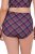 Ulla Popken 851071 Karierte Slips aus Bio-Baumwolle 2er-Pack Violett - Slips - 