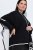 Ulla Popken 851127 Offener Strickponcho mit Strasskante Schwarz - Ponchos & Capes - 