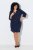 Ulla Popken 851220 Kleid mit 3/4-Ärmeln Dunkelblau - Kleider - Kleider für alle Größen