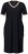 Ulla Popken 851237 Gestreiftes Nachthemd Schwarz - Nachthemden - 