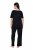 Ulla Popken 851245 Pyjama mit Streifen Schwarz - Pyjama/Loungewear - 