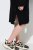 Ulla Popken 851563 Langärmliges Strickkleid mit Rollkragen Schwarz - Kleider - Kleider für alle Größen