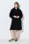 Ulla Popken 851563 Langärmliges Strickkleid mit Rollkragen Schwarz - Kleider - Kleider für alle Größen