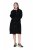 Ulla Popken 851563 Langärmliges Strickkleid mit Rollkragen Schwarz - Kleider - Kleider für alle Größen