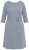 Ulla Popken 851666 Gestreiftes Midikleid mit 3/4-Ärmeln Grau meliert - Midikleider - Midikleider für Damen in großen Größen