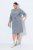 Ulla Popken 851666 Gestreiftes Midikleid mit 3/4-Ärmeln Grau meliert - Midikleider - Midikleider für Damen in großen Größen