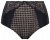 Ulla Popken 851700 Karierte Slips mit hoher Taille und Spitze Schwarz - Slips - 