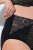 Ulla Popken 851700 Karierte Slips mit hoher Taille und Spitze Schwarz - Slips - 