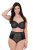 Ulla Popken 851700 Karierte Slips mit hoher Taille und Spitze Schwarz - Slips - 