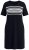 Ulla Popken 852079 Gestreiftes T-Shirt-Kleid Schwarz - Kleider - Kleider für alle Größen