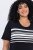 Ulla Popken 852079 Gestreiftes T-Shirt-Kleid Schwarz - Kleider - Kleider für alle Größen