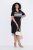 Ulla Popken 852079 Gestreiftes T-Shirt-Kleid Schwarz - Kleider - Kleider für alle Größen