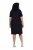 Ulla Popken 852079 Gestreiftes T-Shirt-Kleid Schwarz - Kleider - Kleider für alle Größen