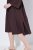 Ulla Popken 852307 Langärmliges Wickelkleid Mahagonibraun - Midikleider - Midikleider für Damen in großen Größen