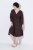 Ulla Popken 852307 Langärmliges Wickelkleid Mahagonibraun - Midikleider - Midikleider für Damen in großen Größen