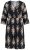 Ulla Popken 852315 Gemustertes Wickelkleid Schwarz - Midikleider - Midikleider für Damen in großen Größen