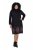 Ulla Popken 852597 Gemustertes Strickkleid mit Rollkragen Schwarz - Strickkleider - 
