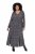 Ulla Popken 852606 Gemustertes Maxikleid Schwarz - Maxikleider - Maxikleider in großen Größen