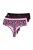 Ulla Popken 852758 Gemusterte Strings 5er-Pack Pflaume - Slips - 