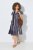 Ulla Popken 852771 Gestreiftes Kleid mit Volants Dunkelblau - Kleider - Kleider für alle Größen