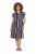Ulla Popken 852771 Gestreiftes Kleid mit Volants Dunkelblau - Kleider - Kleider für alle Größen