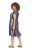 Ulla Popken 852771 Gestreiftes Kleid mit Volants Dunkelblau - Kleider - Kleider für alle Größen