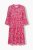Ulla Popken 852841 Geblümtes Kleid mit Volants Magenta - Midikleider - Midikleider für Damen in großen Größen