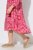 Ulla Popken 852841 Geblümtes Kleid mit Volants Magenta - Midikleider - Midikleider für Damen in großen Größen