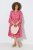 Ulla Popken 852841 Geblümtes Kleid mit Volants Magenta - Midikleider - Midikleider für Damen in großen Größen
