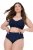 Ulla Popken 852930 Slips mit Spitze Dunkelblau - Slips - 