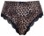 Ulla Popken 853106 Strings mit Animal-Print Schwarz - Slips - 